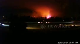 Time-lapse footage of devastating Southern California fire that destroyed 2,000 acres and forced evacuations