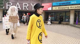 Extinction Rebellion stages protest against fashion industry