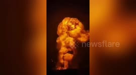 Huge fire breaks out at building materials company in China's Lianyungang