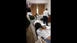 Students terrified after 10-foot-python drops into class at university in Thailand