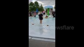 Newsflare Edit - Fishers YMCA holds dog pool party for community & shelter dogs