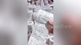 Toilet roll with English translations is being sold at art museum in China