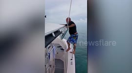 Painful accident on boat