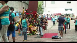 people gathering for the la diada, the national day of catalonia, september 11