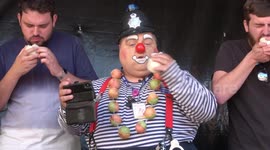 Bizarre onion eating competition takes place in the UK