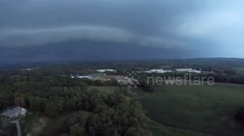 Two views of Severe storm coming in.