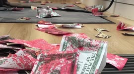 BLOODY MONEY ANTI ICE PROTESTERS OCCUPIED MICROSOFT OFFICE IN MANHATTAN