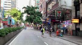 Lockhart road in an entre-deux as a massive protest