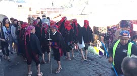 Mayan rituals and traditional clothes performed in village in Guatemala