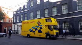 Leaving already, Boris? Removal van arrives at Downing Street