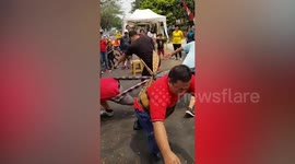 Bizarre Tug-of-War Party Game In Indonesia
