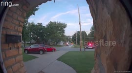 Ring Doorbell Catches End of Police Chase