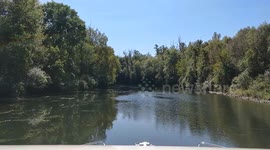 Boat Ride within the beautiful scenery of the Rideau Canal in Ontario, Canada.