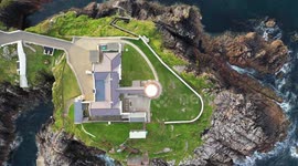 Bird's Eye View of Lighthouse On Wild Atlantic Way