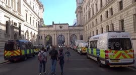 Enhanced security in central London during global climate change protests on 20 September 2019
