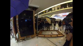 Protesters vandalise New Town Plaza mall in Shatin, Hong Kong