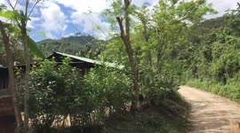 Dangerous mountain road in Guatemala.