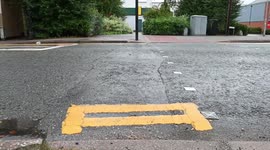 Council becomes laughing stock after painting Britain's shortest and most pointless double yellow lines measuring just 35ins long