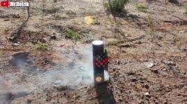 Experiment: firecracker against Pepsi, Coca-Cola, children's toys, cars, foam for shaving, air freshener