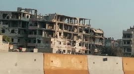 Outskirts of Damascus left in ruins after years of fighting