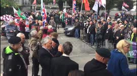 Huge protest outside court for British soldier arraigned over a killing while serving in Northern Ireland
