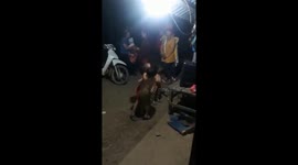 The funny kids dancing to the music when they first saw the television