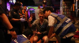 Drunk Russian tourist falls through roof of Thai bar in the early hours of the morning