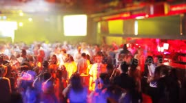 timelapse of a crowd dancing in barcelona's biggest club, Razzmatazz