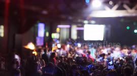 timelapse of a crowd dancing in barcelona's biggest club, Razzmatazz
