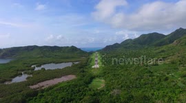 Pista de Aeropuerto en Isla