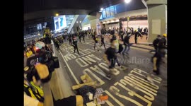 Stampede as protesters flee before the arrival of riot police in Admiralty