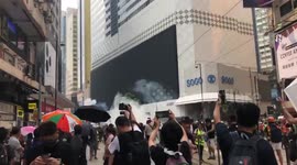 Police fire tear gas at Hong Kong protesters in Causeway Bay
