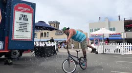 BMX - Mega Spin slow motion in Bubbles