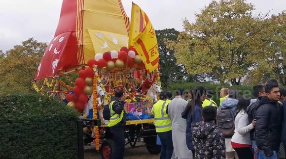 Ilford Rath Yatra 2019 - Festival of the Chariots parading in Valentine’s Park