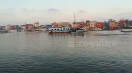 Boats Floating In Nile View Ras El Bar Egypt