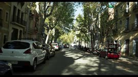 pov shot around the streets of poblenou, barcelona