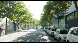 pov shot around the streets of poblenou, barcelona