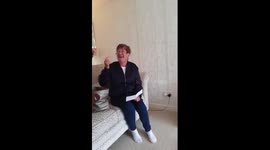 Red-faced nana! Grandma hilariously reads out rude note without realising