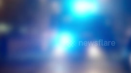 police flashing lights