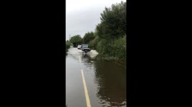 Flooded roads