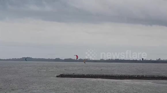 kite surfers on Thai beach