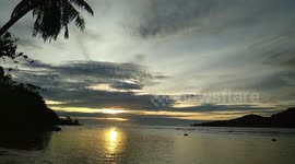 sunset at the end of West Sumatra [Time Lapse]