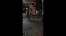 Women arguing which evolves into a fight