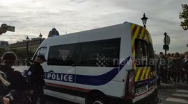 Big police presence on Paris attack scene