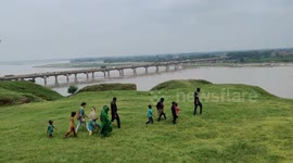 Panromic video of India biggest leather tannery industry situated in Bank Of Ganges.