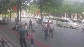 Six-year-old knocked out after glass window falls from building's 11th floor in Chongqing