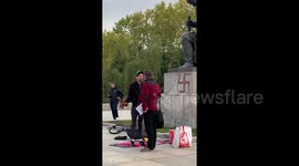 Man arrested for painting swastikas on Soviet War Memorial in Berlin