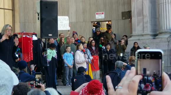 Greta Thunberg blasts political leaders at large Denver rally