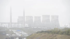 Demolition of four cooling towers at a record-breaking power station