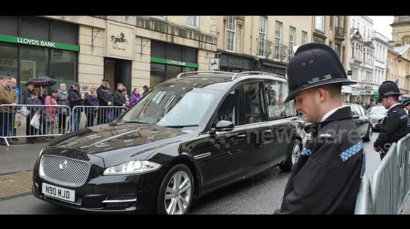 Hundreds in attendance of police officer Andrew Harper's funeral procession in Oxford